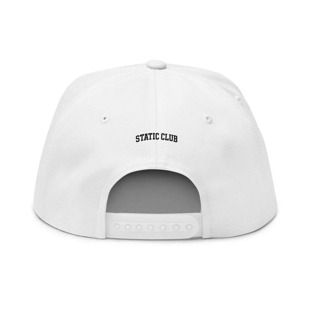 STATIC CLUB Minimal SC Snapback Cap (White, Royal, Grey, Red)