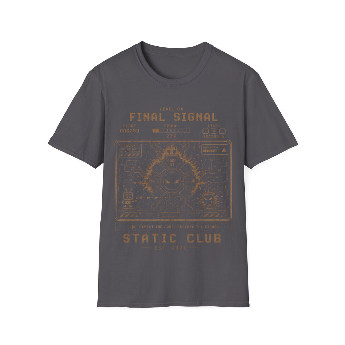 Signal Run Retro Arcade T-Shirt – Level 04: Final Signal