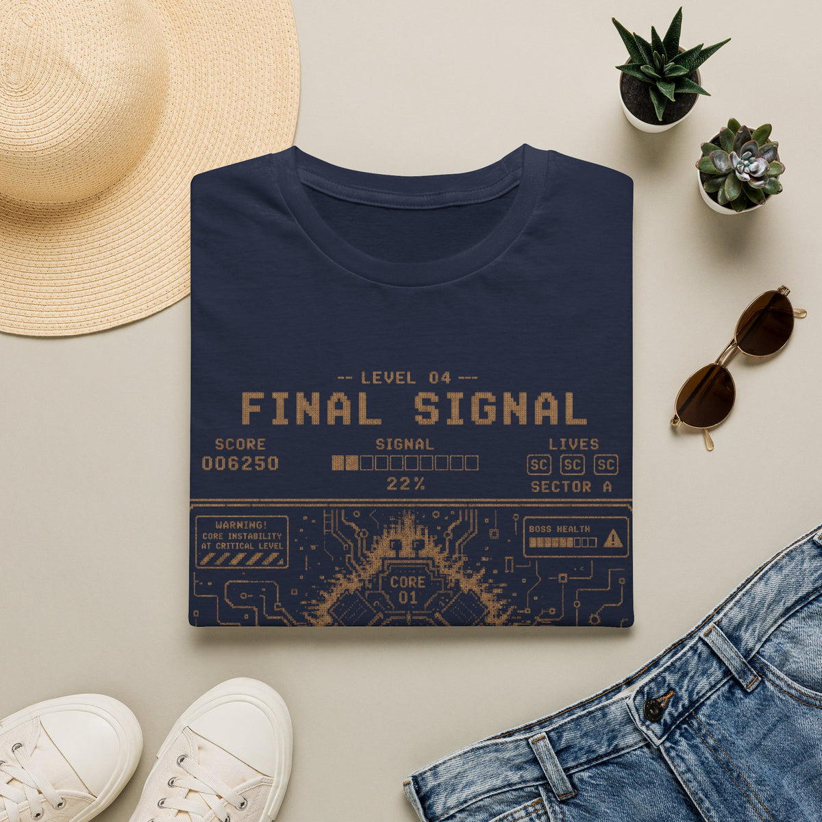 Signal Run Retro Arcade T-Shirt – Level 04: Final Signal