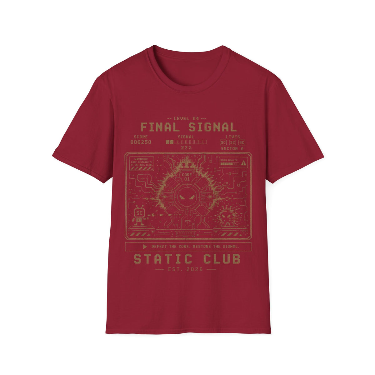 Signal Run Retro Arcade T-Shirt – Level 04: Final Signal
