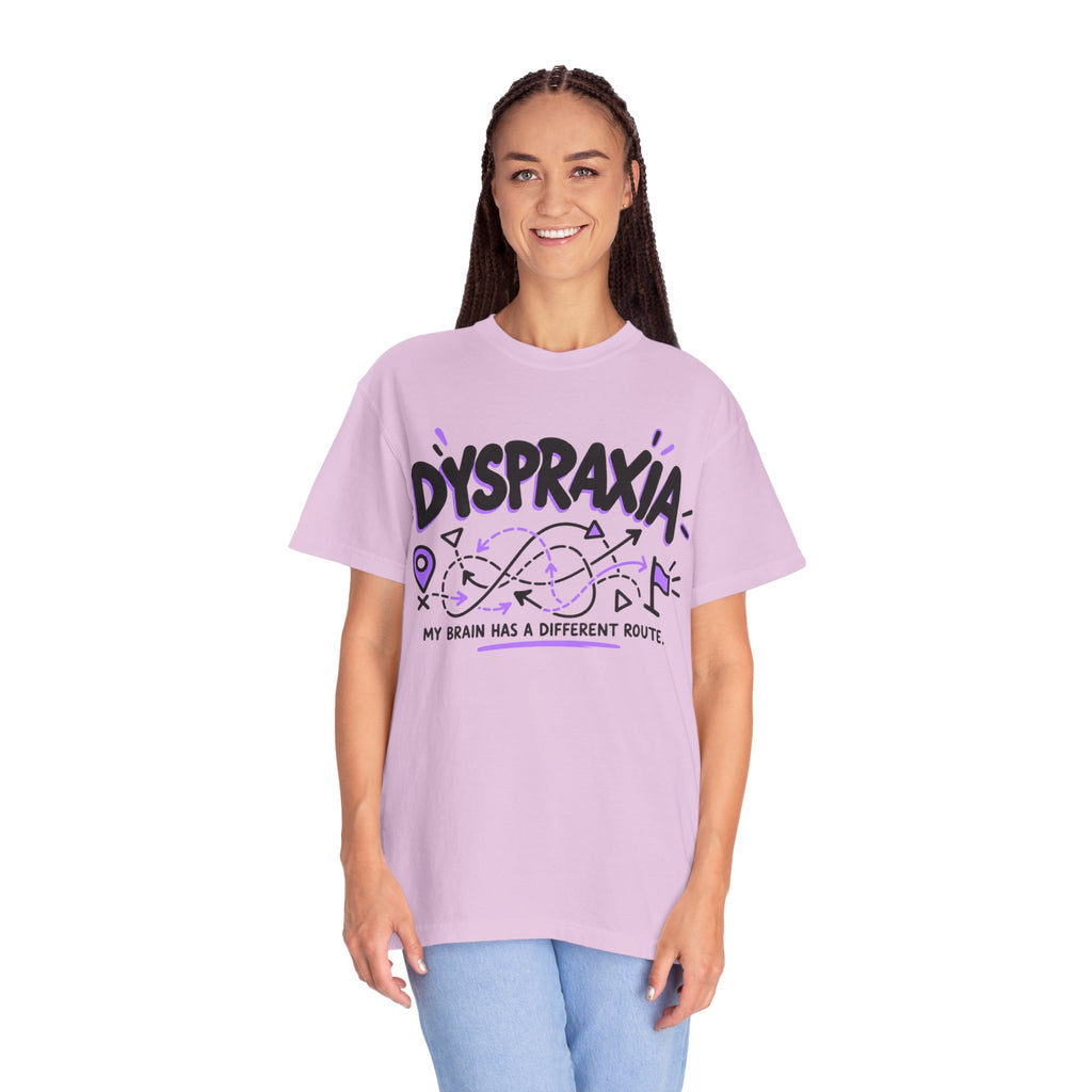 Dyspraxia T-Shirt — “My Brain Has a Different Route”