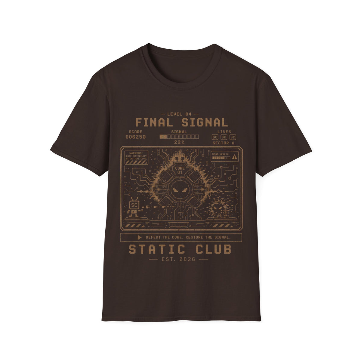 Signal Run Retro Arcade T-Shirt – Level 04: Final Signal