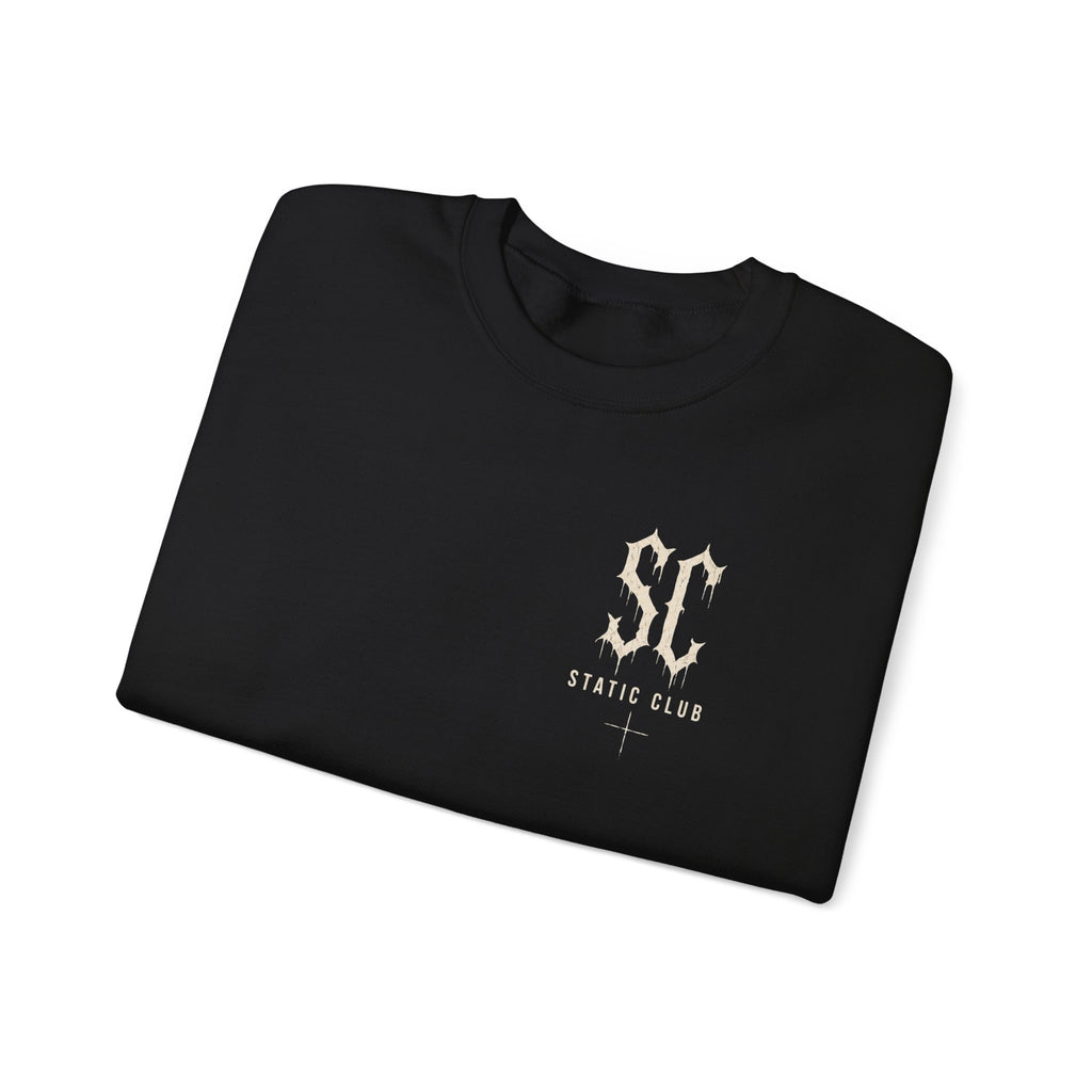 SC Gothic Crewneck Sweatshirt — STATIC CLUB Logo Pullover