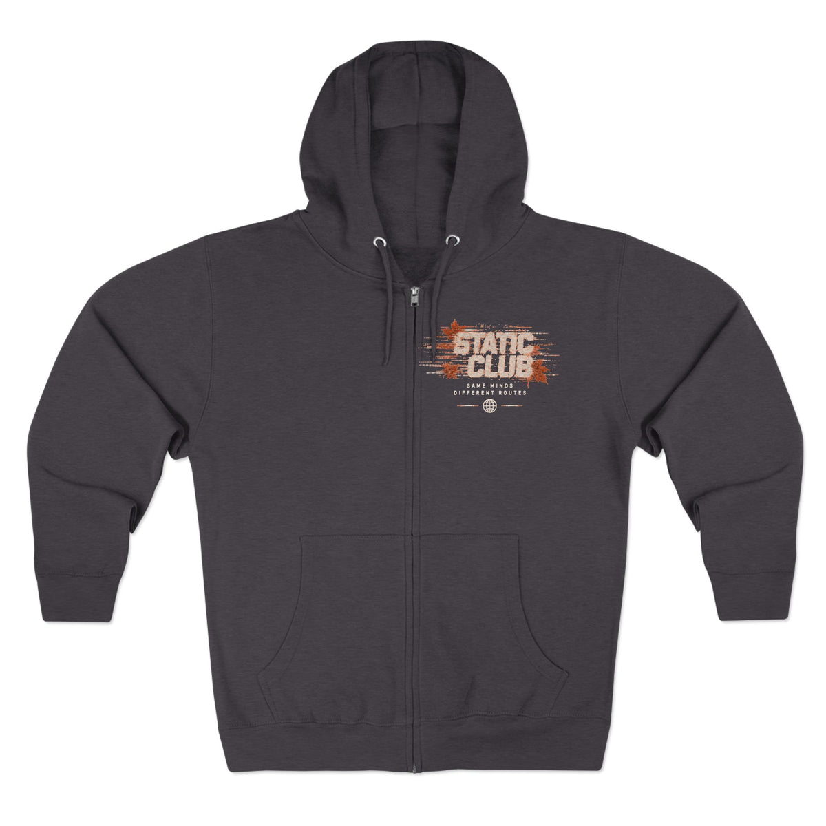 STATIC CLUB Autumn Zip Hoodie — “Same Minds. Different Routes.”