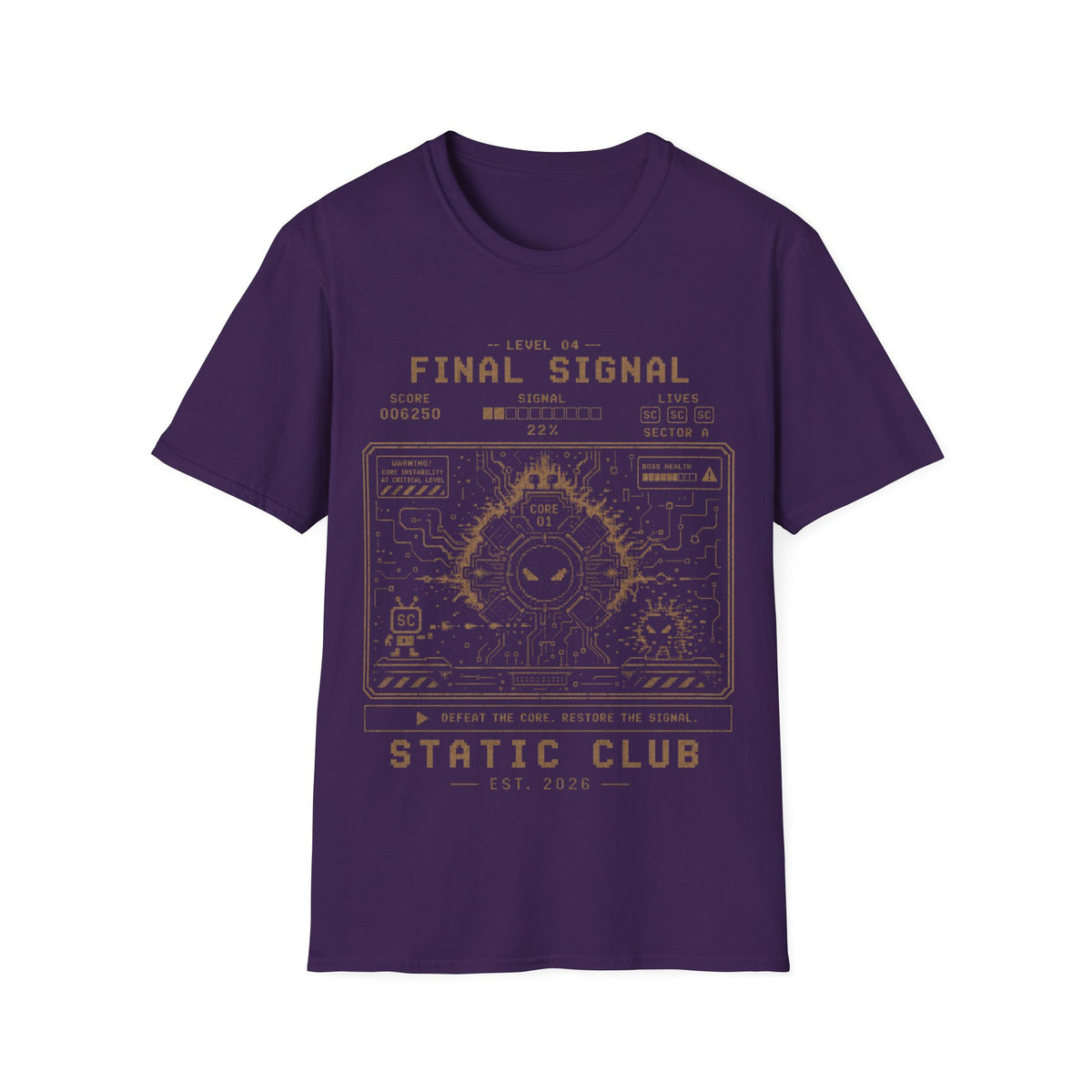 Signal Run Retro Arcade T-Shirt – Level 04: Final Signal