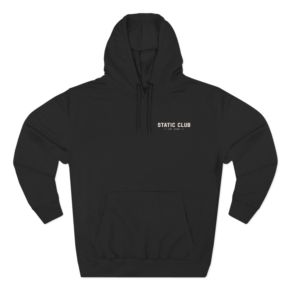 STATIC CLUB Core Hoodie — Minimal Logo