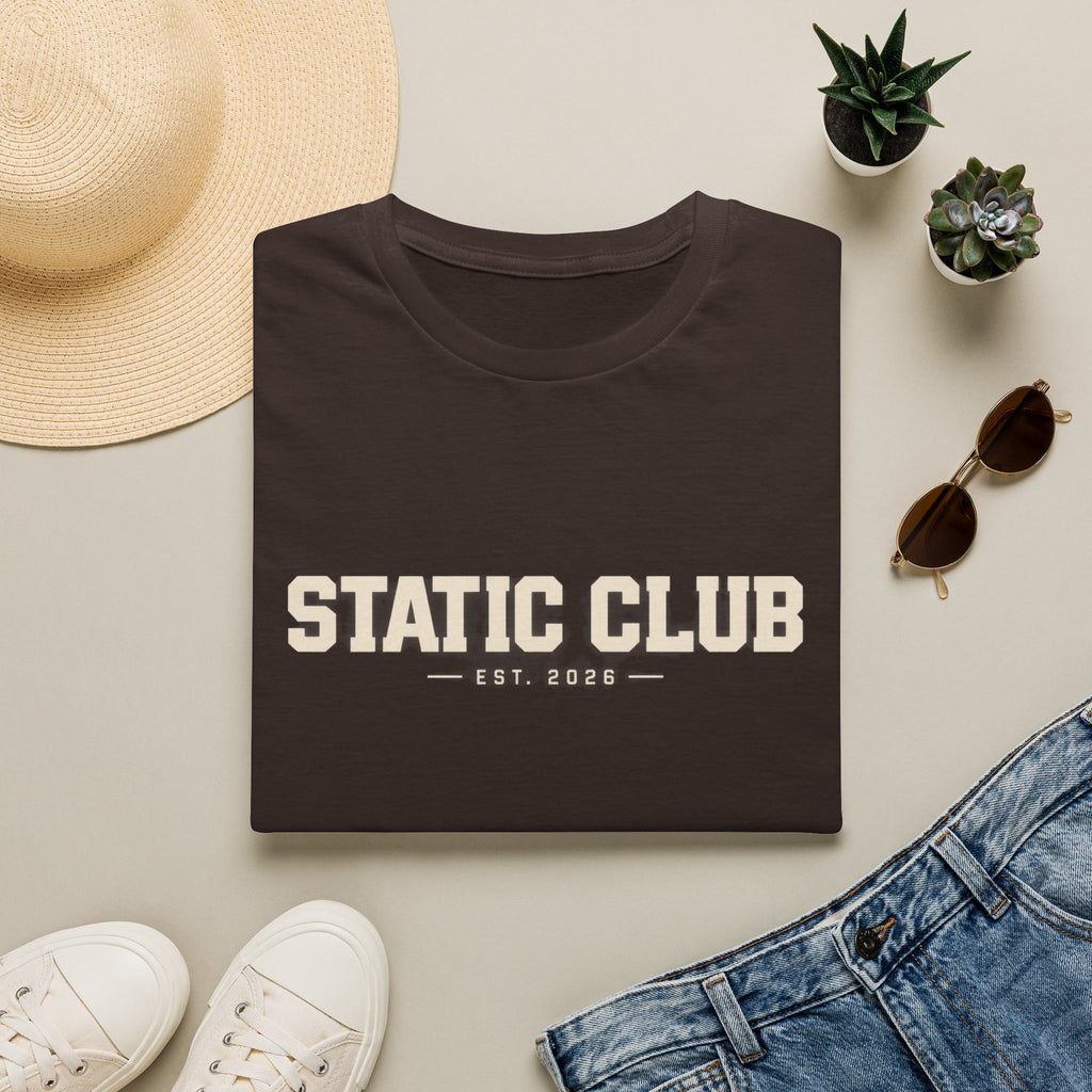 STATIC CLUB Graphic Tee — Vintage Logo T-Shirt