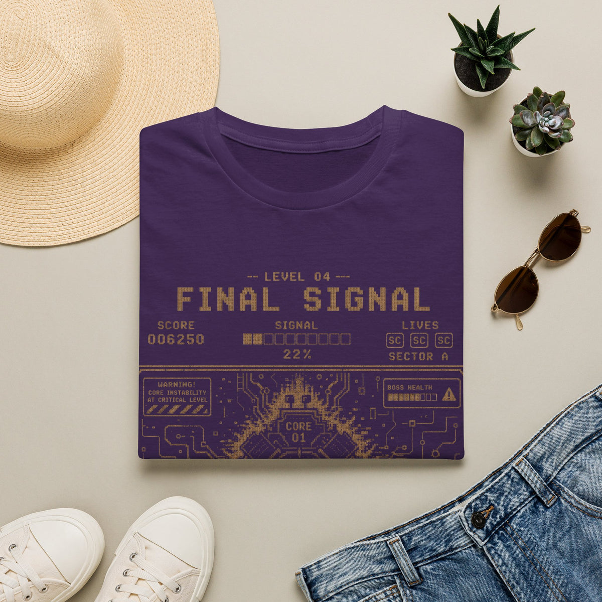 Signal Run Retro Arcade T-Shirt – Level 04: Final Signal