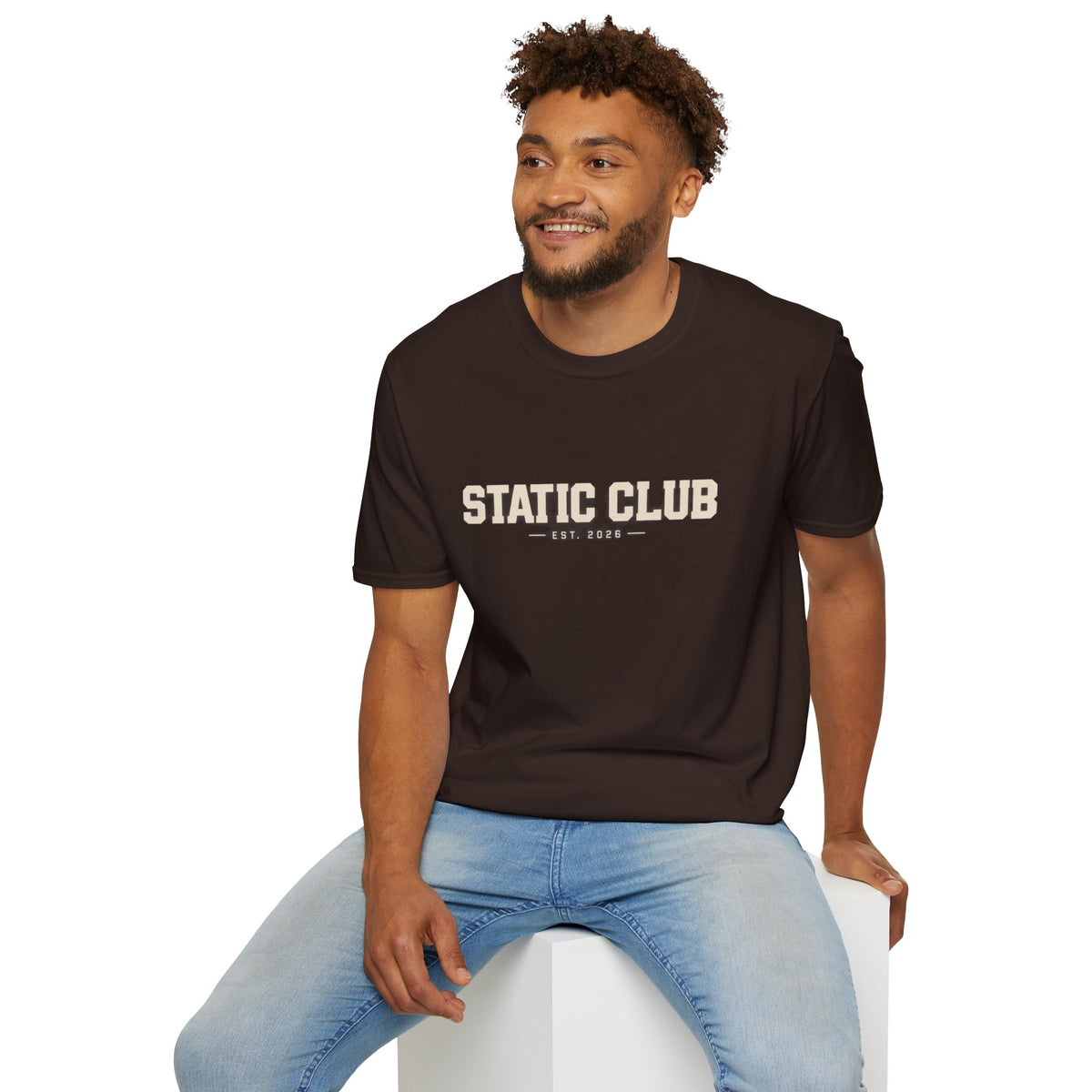 STATIC CLUB Graphic Tee — Vintage Logo T-Shirt