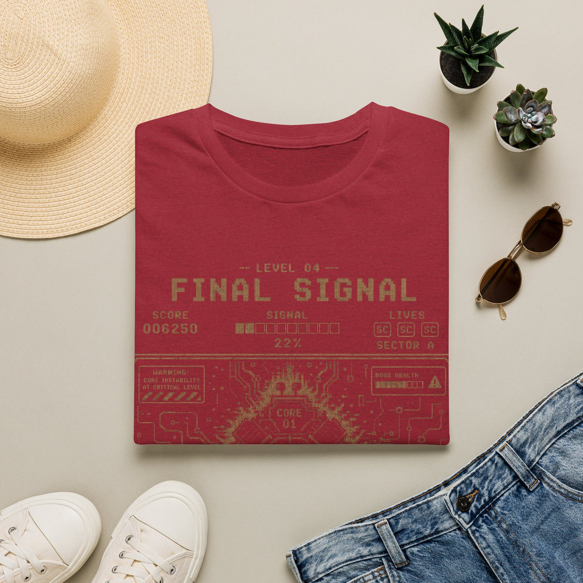 Signal Run Retro Arcade T-Shirt – Level 04: Final Signal