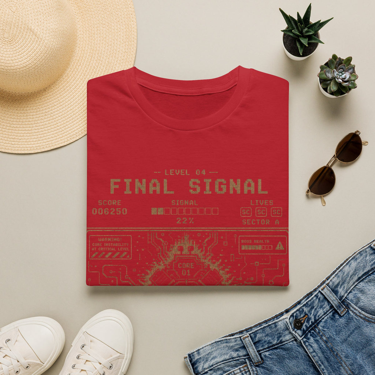 Signal Run Retro Arcade T-Shirt – Level 04: Final Signal
