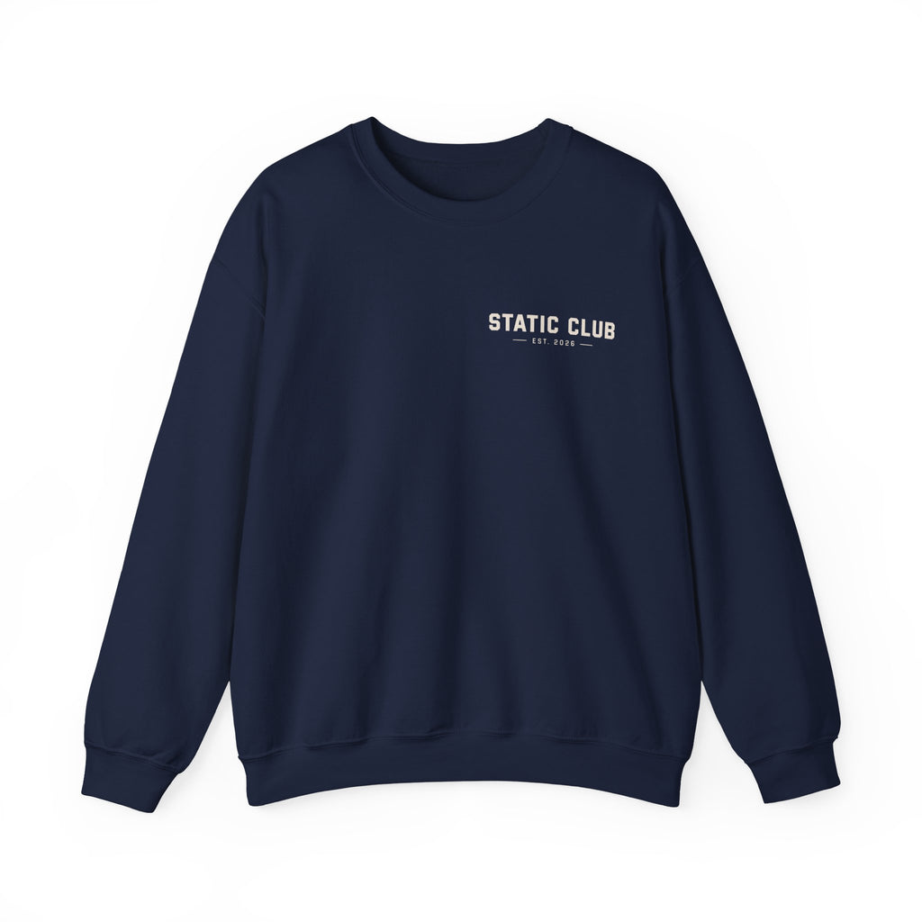 STATIC CLUB Core Sweatshirt — Minimal Logo Pullover