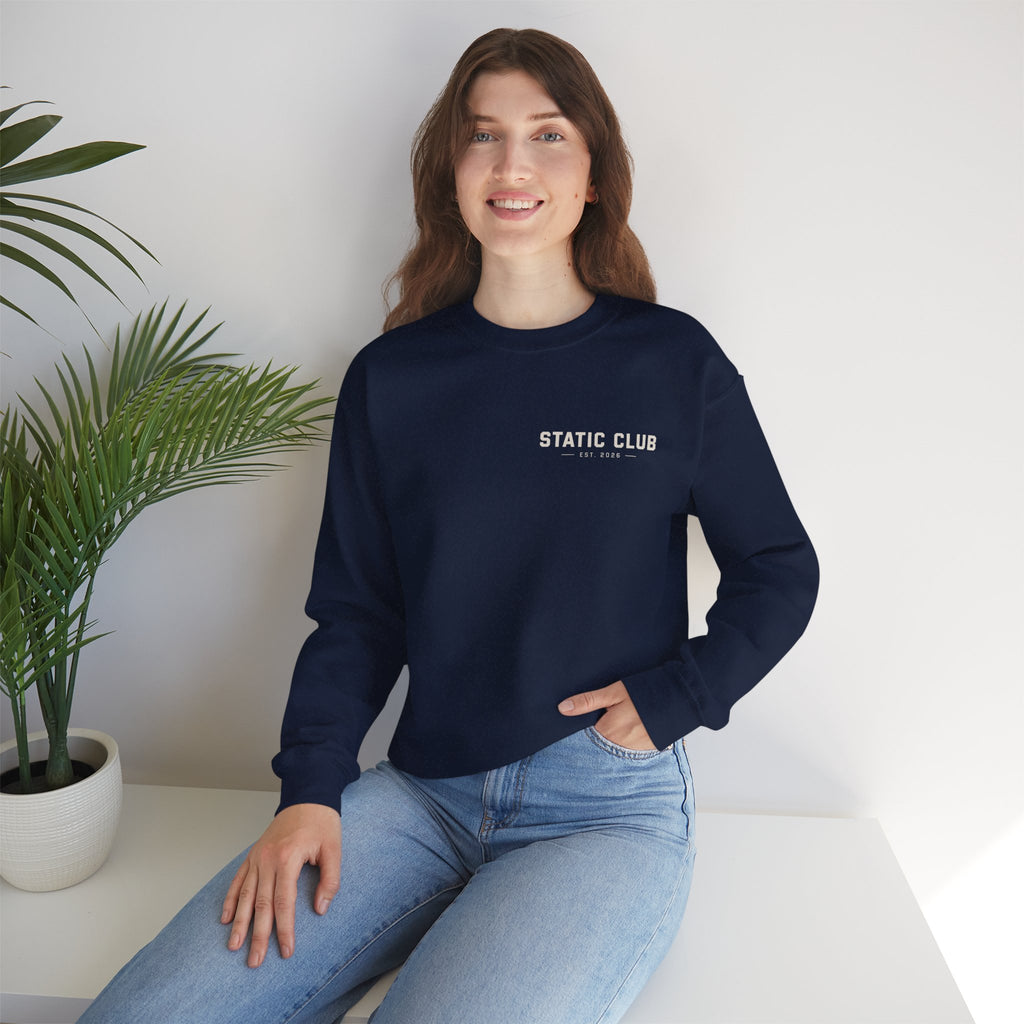 STATIC CLUB Core Sweatshirt — Minimal Logo Pullover