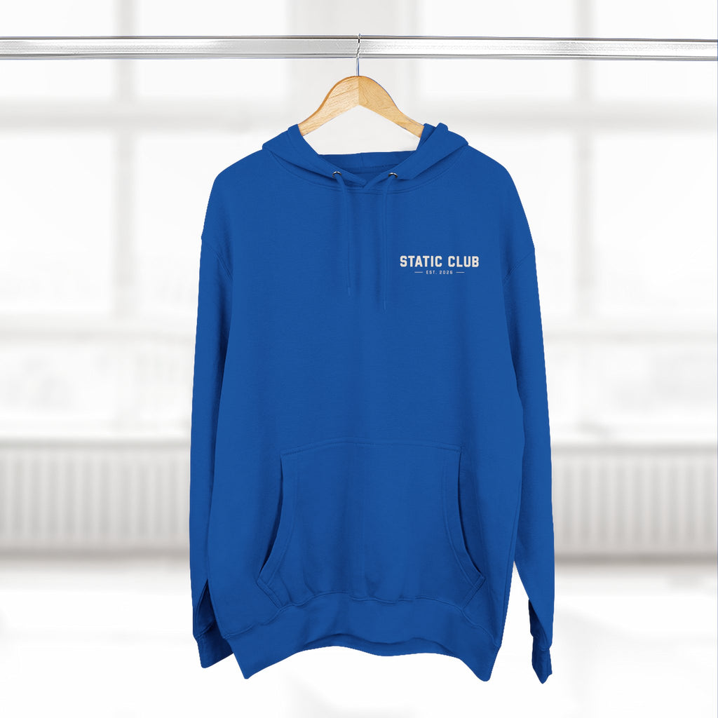 STATIC CLUB Core Hoodie — Minimal Logo