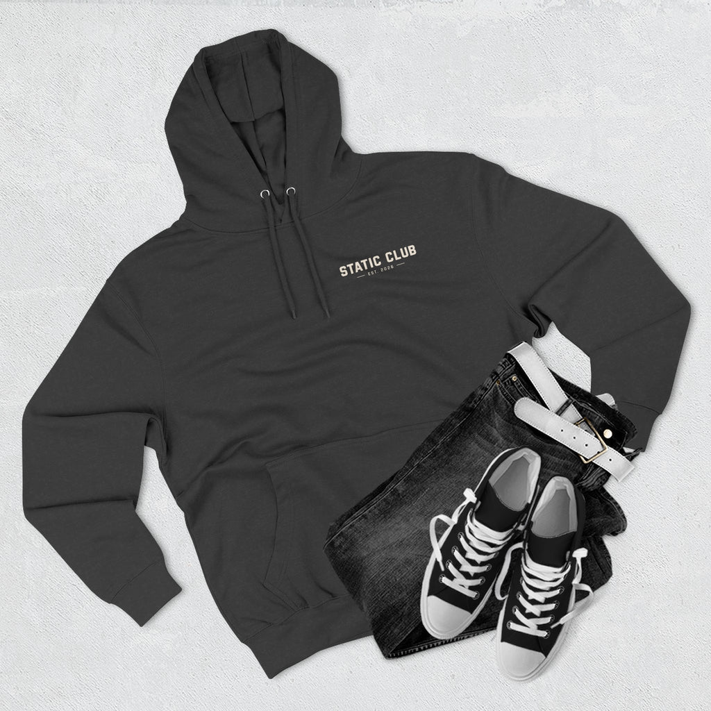 STATIC CLUB Core Hoodie — Minimal Logo