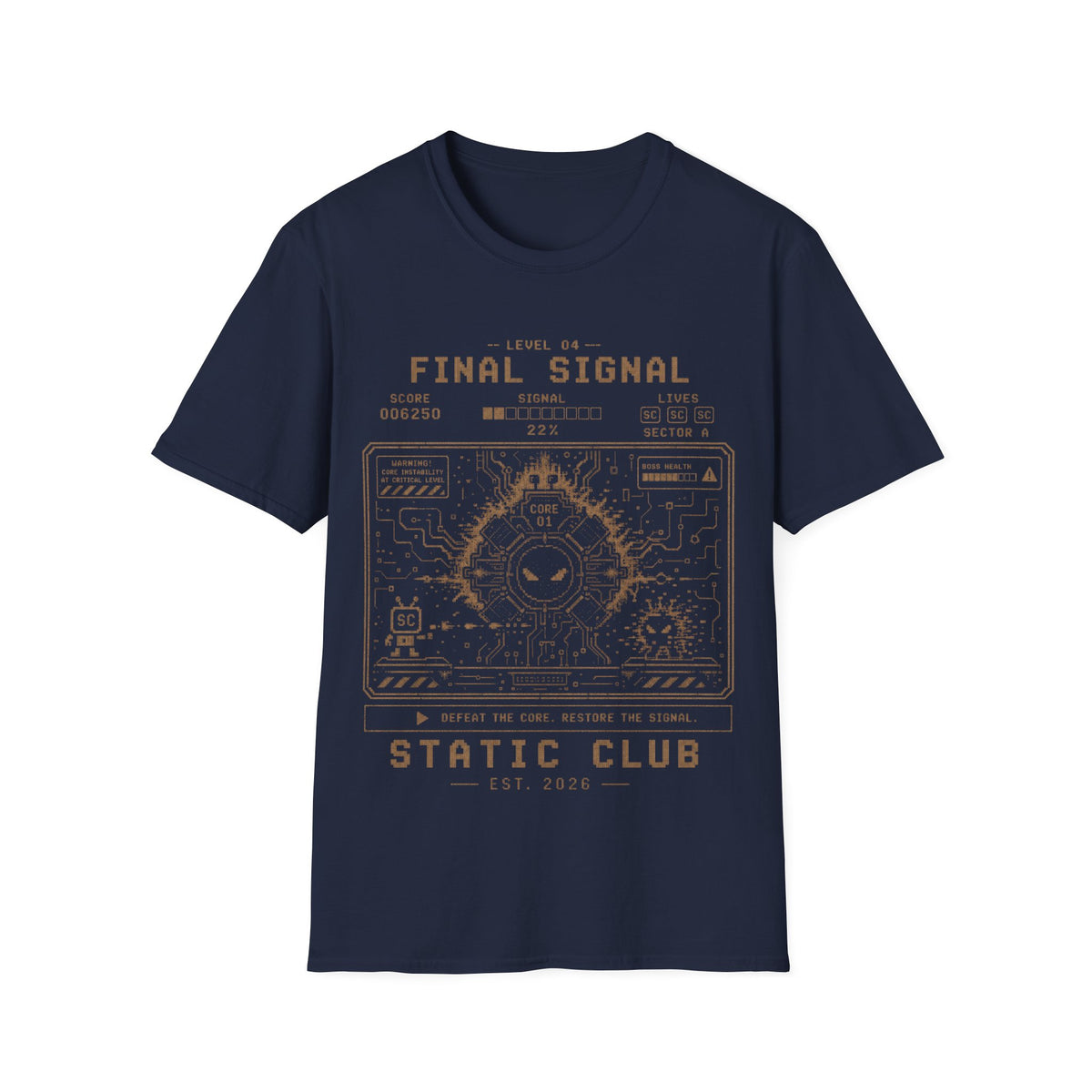 Signal Run Retro Arcade T-Shirt – Level 04: Final Signal