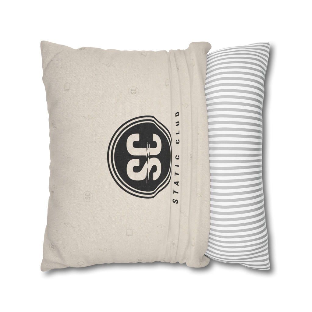 Recharging Social Battery Decorative Pillow Cover | Introvert Throw Cushion | Minimalist Neutral Home Décor | STATIC CLUB