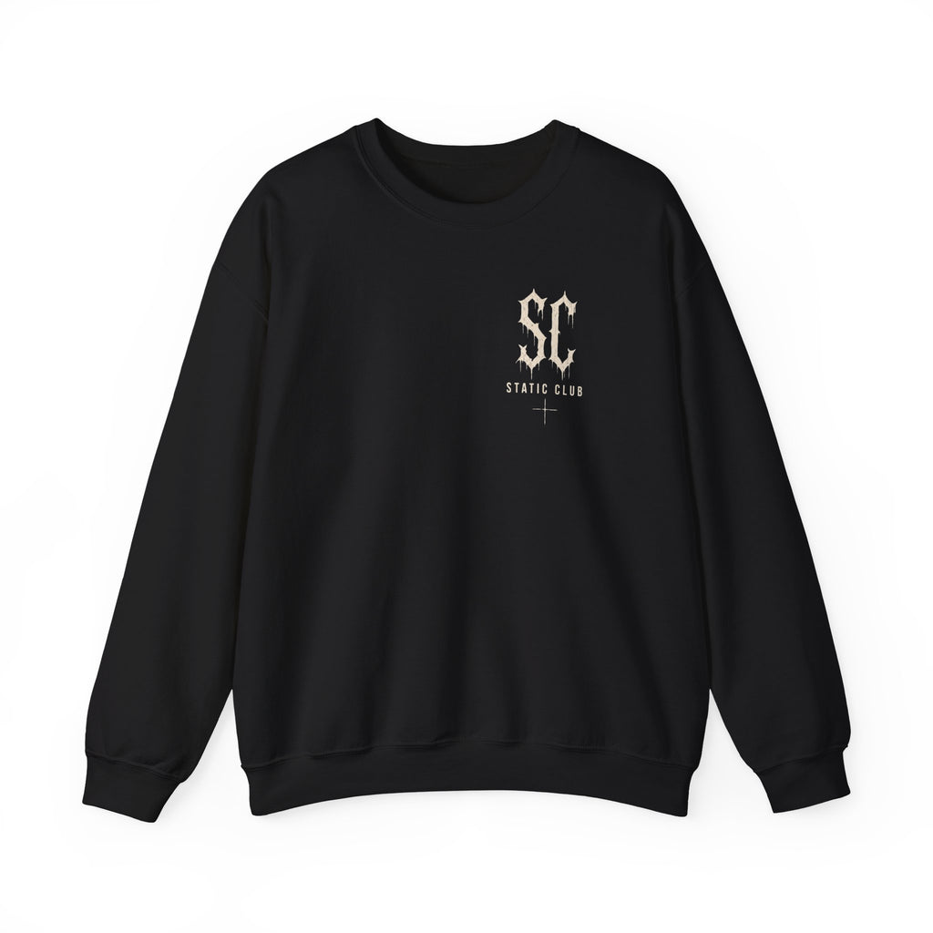 SC Gothic Crewneck Sweatshirt — STATIC CLUB Logo Pullover