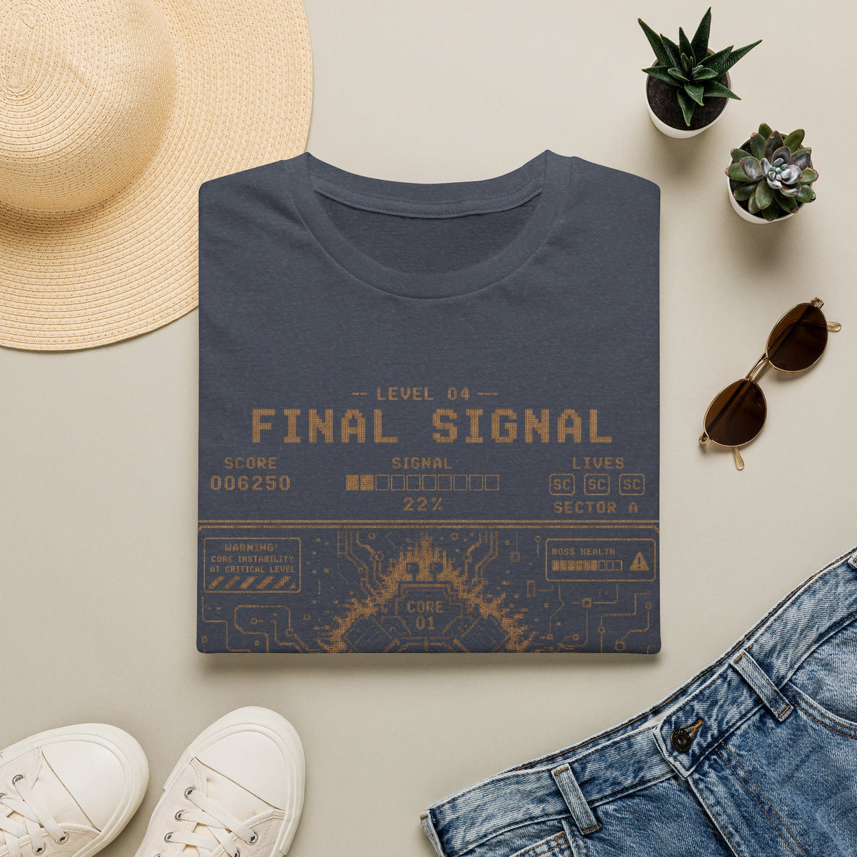 Signal Run Retro Arcade T-Shirt – Level 04: Final Signal