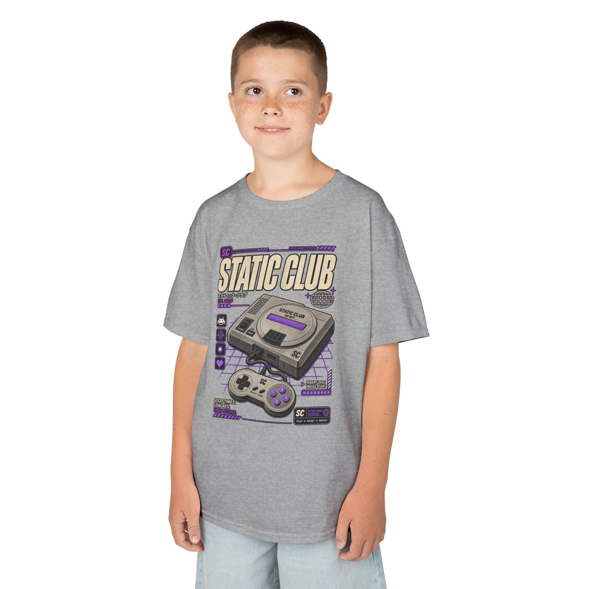 Kids Retro Gaming T-Shirt — STATIC CLUB Console Graphic