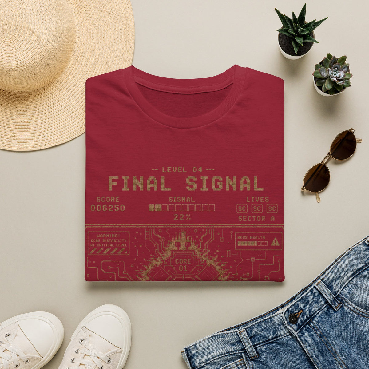 Signal Run Retro Arcade T-Shirt – Level 04: Final Signal