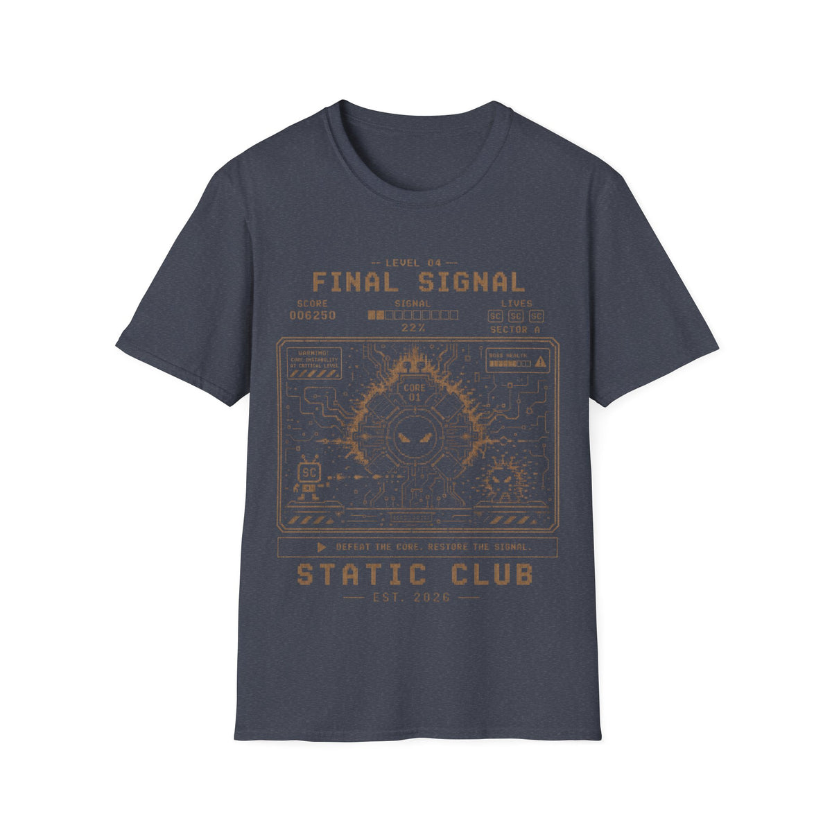 Signal Run Retro Arcade T-Shirt – Level 04: Final Signal