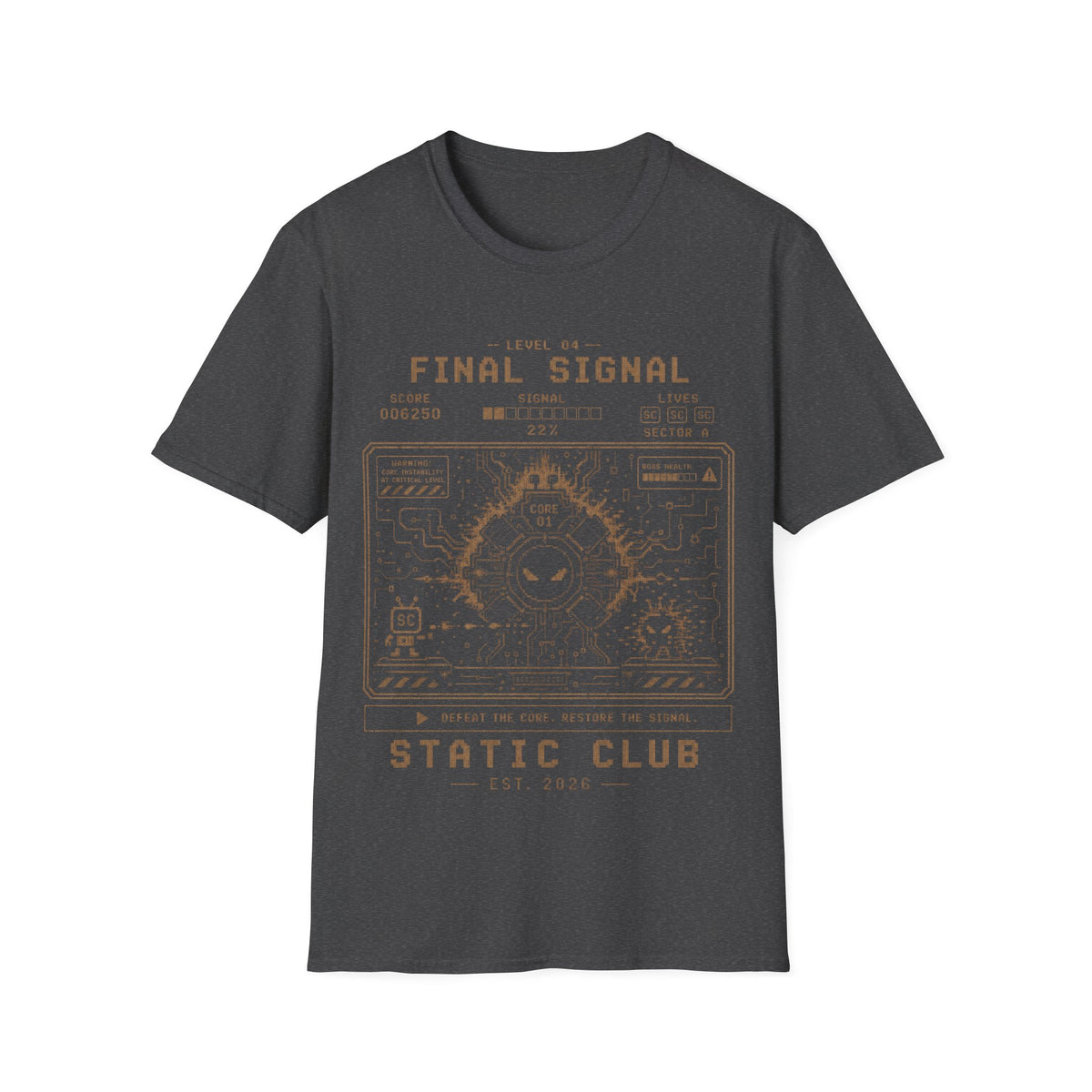 Signal Run Retro Arcade T-Shirt – Level 04: Final Signal