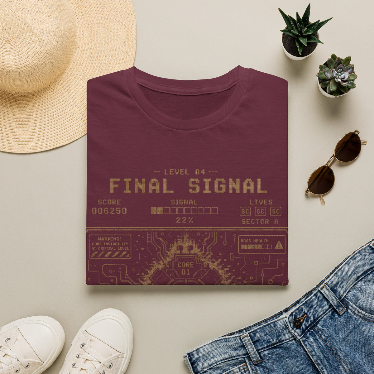 Signal Run Retro Arcade T-Shirt – Level 04: Final Signal