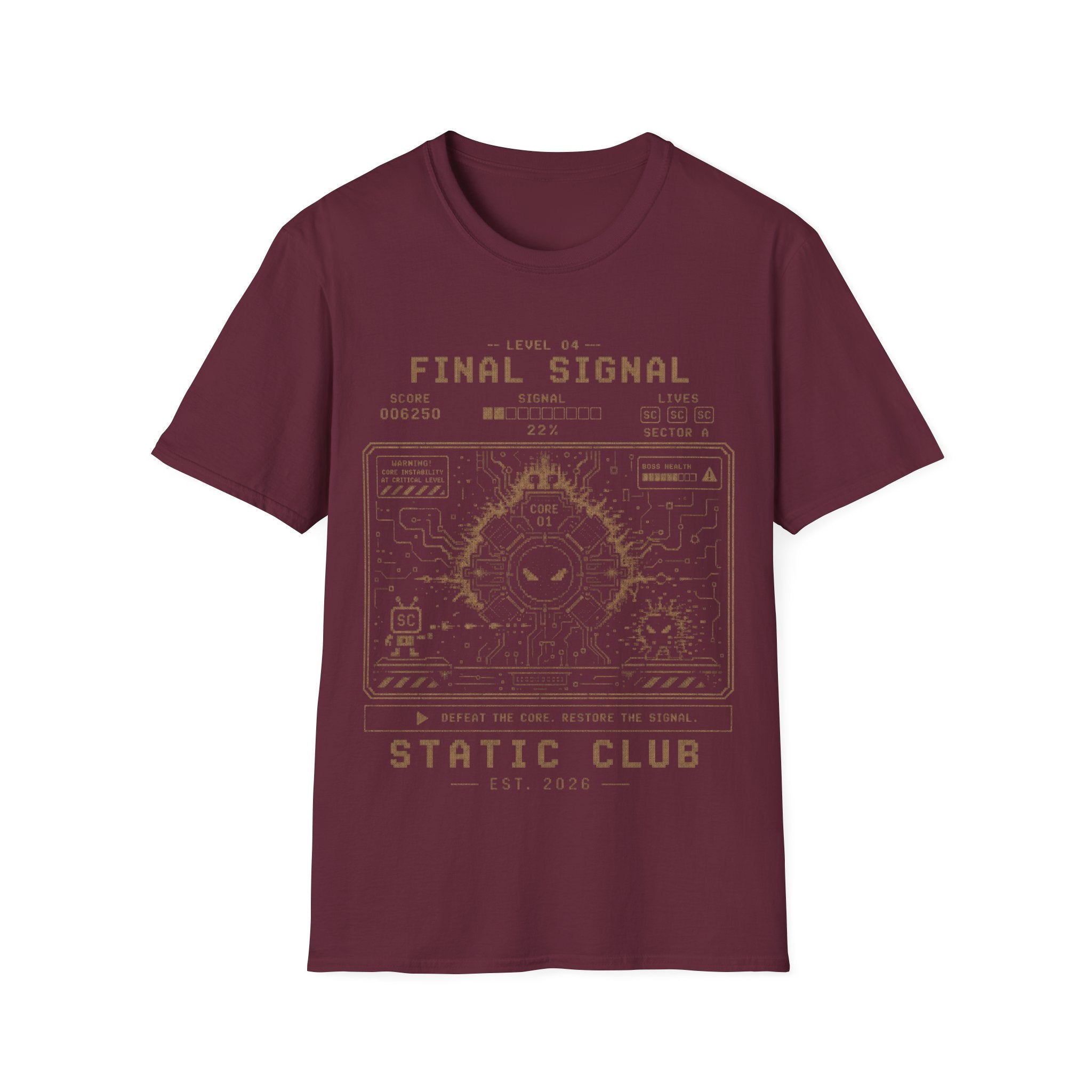 Signal Run Retro Arcade T-Shirt – Level 04: Final Signal