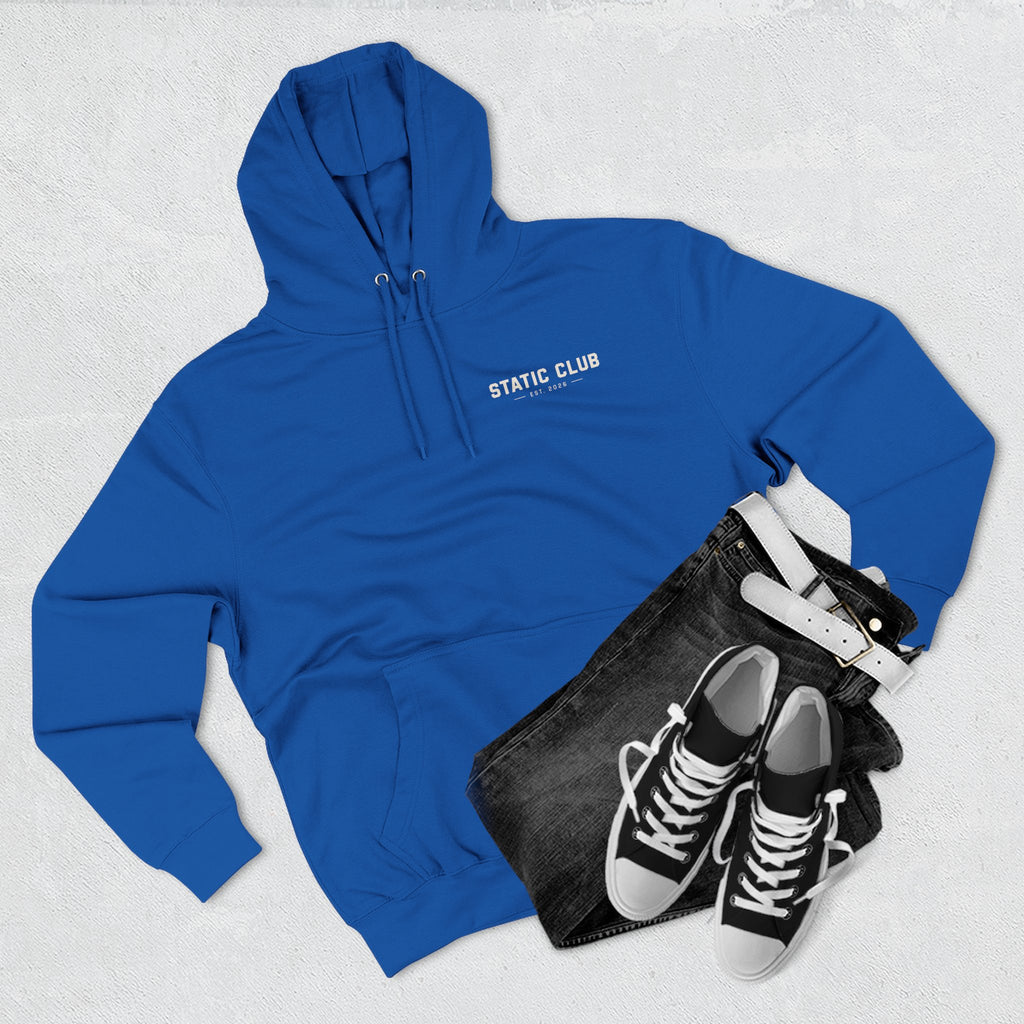 STATIC CLUB Core Hoodie — Minimal Logo