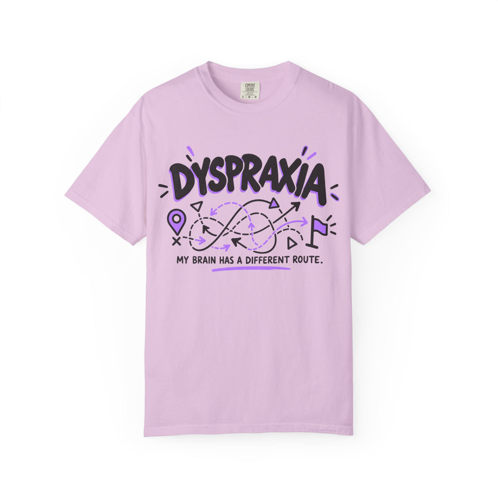 Dyspraxia T-Shirt — “My Brain Has a Different Route”