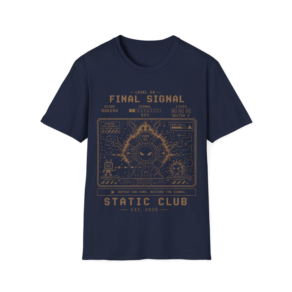 Signal Run Retro Arcade T-Shirt – Level 04: Final Signal