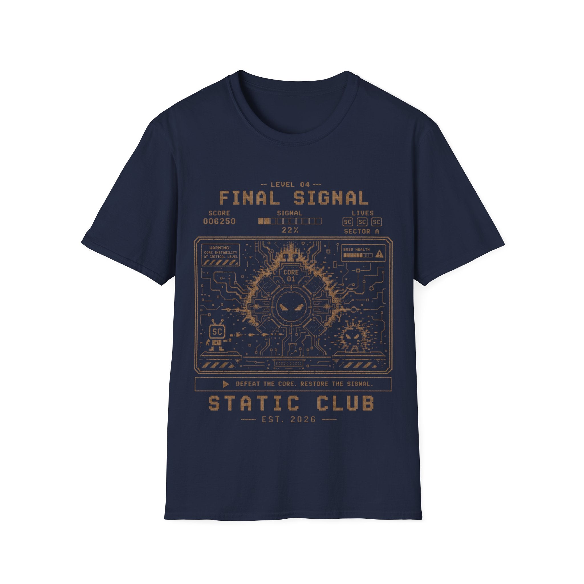 Signal Run Retro Arcade T-Shirt – Level 04: Final Signal